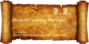 Modránszky Marcell névjegykártya