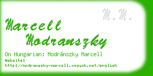 marcell modranszky business card