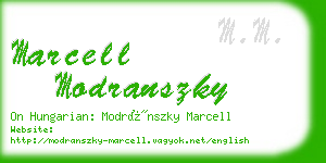 marcell modranszky business card